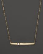 Diamond Solitaire Bar Necklace In 14k Yellow Gold, .09 Ct. T.w. - 100% Exclusive