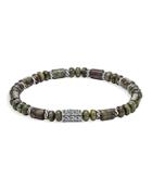 John Hardy Sterling Silver Classic Chain Jasper Beaded Bracelet