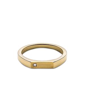 Miansai Thin Geo Diamond Ring In 14k Yellow Gold, 0.015 Ct. T.w.