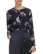 Whistles Jerry Brushstroke Floral-print Silk Top