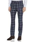 Reiss Bond Checked Wool Slim Fit Trousers