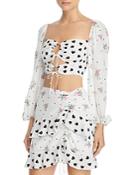 For Love & Lemons Lucia Keyhole Cropped Top