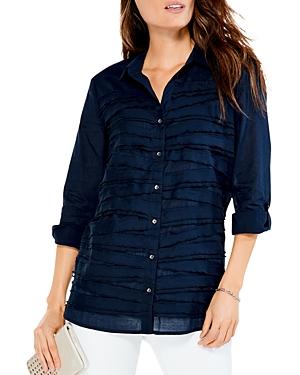 Nic+zoe Textured Lines Shirt