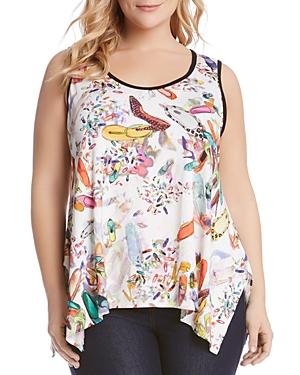 Karen Kane Plus Shoe Print Tank