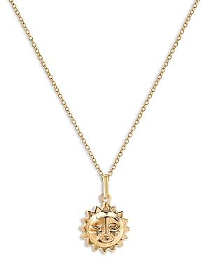 Zoe Lev 14k Yellow Gold Sun Pendant Necklace, 16-18