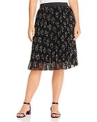 Maree Pour Toi Plus Pleated Floral-print Skirt