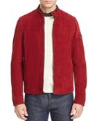 Michael Kors Perforated Suede Racer Jacket