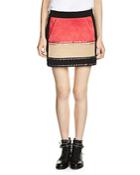 Maje Jastrid Embellished Suede Skirt