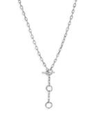 David Yurman Dy Madison Three Ring Chain Y Necklace In Sterling Silver, 20