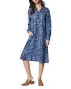 Billy T Poet Windowpane Floral Print Shirt Dress