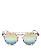 Ray-ban Unisex Mirrored Brow Bar Round Sunglasses, 51mm