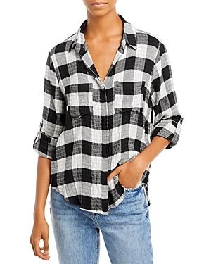 Aqua Riley Tab Sleeve Blouse - 100% Exclusive