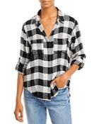 Aqua Riley Tab Sleeve Blouse - 100% Exclusive
