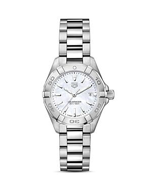 Tag Heuer Aquaracer Quartz Ladies' Mother Of Pearl Steel Watch, 27mm