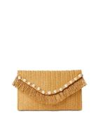 Btb Los Angeles Jojo Faux Pearl Straw Clutch