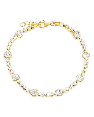 Adinas Jewels Heart Tennis Bracelet