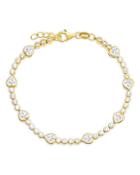 Adinas Jewels Heart Tennis Bracelet