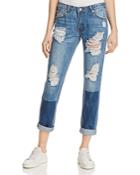 Sunset & Spring Patched Boyfriend Jeans In Denim - 100% Exclusive