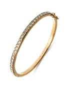 Givenchy Gold-tone Pave Bangle Bracelet