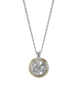 John Hardy Naga Sterling Silver And 18k Gold Small Round Drop Pendant Necklace, 18