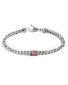 John Hardy Limited Edition Classic Chain Sterling Silver Lava Slim Chain Bracelet With Red Sapphire