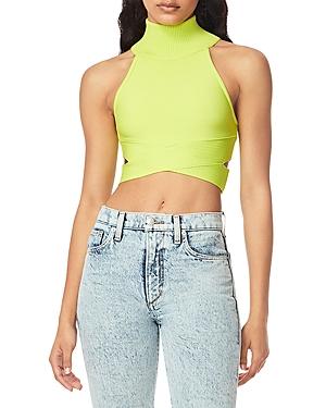 Herve By Herve Leger Halter High Neck Crop Top