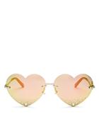 Kenzo Women's Embellished Mirrored Heart Sunglasses, 63mm