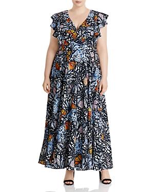 Aqua Curve Butterfly Print Maxi Dress - 100% Exclusive