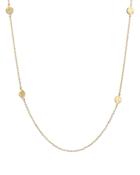 Argento Vivo Long Hammered Disc Station Necklace In 14k Gold-plated Sterling Silver, 35