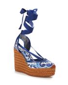 Dolce And Gabbana Women's Paisley Wedge Espadrilles