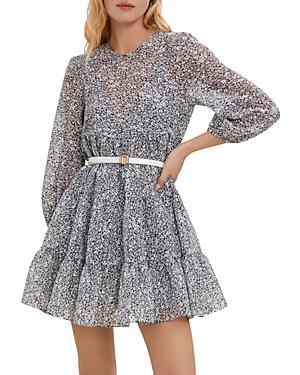 Maje Rilania Jacquard Babydoll Dress
