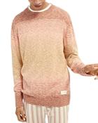 Scotch & Soda Cotton Blend Ombre Gradient Stripe Regular Fit Crewneck Sweater
