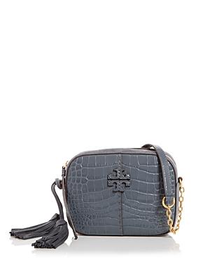 Tory Burch Mcgraw Croc Embossed Crossbody