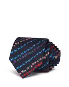 Paul Smith Mini Floral Stripe Skinny Tie