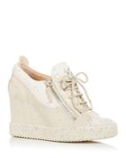 Giuseppe Zanotti Women's Double Zip Wedge Low Top Sneakers