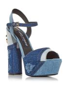 Dolce & Gabbana Women's Patchwork Platform High Block Heel Sandals