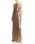 Aidan Mattox Sequined Lace Gown