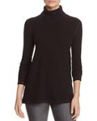Three Dots Turtleneck Elbow Patch Thermal Tee