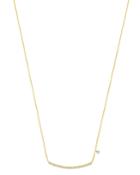 Meira T 14k Yellow & White Gold Curbed Diamond Bar Necklace, 18