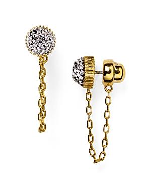 Marc By Marc Jacobs Pave Cabochon Jacket Chain Stud Earrings