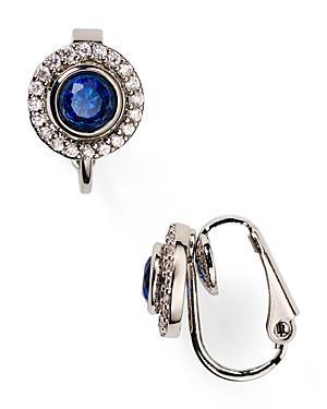 Carolee Crystal Button Clip On Earrings