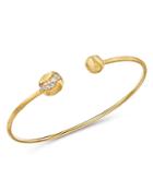 Marco Bicego 18k Yellow Gold Africa Pave Diamond Delicate Kissing Bangle