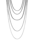 John Hardy Sterling Silver Classic Chain Five Row Necklace, 17