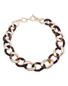 Lauren Ralph Lauren Tortoiseshell Chain Link Collar Necklace, 18