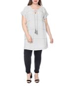 B Collection By Bobeau Curvy Bethie Beaded Tunic