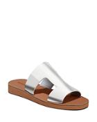 Via Spiga Women's Blanka Metallic Leather Slide Sandals