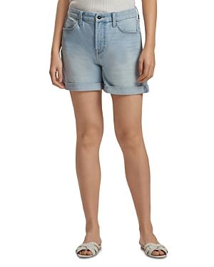 Jen 7 Mid Roll Jean Shorts In Kirra