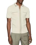 Reiss Slim-fit Tipped Zip-front Shirt