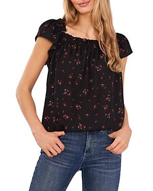 Cece Printed Square Neck Top