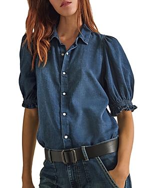 Ba & Sh Honey Puff Sleeve Denim Shirt